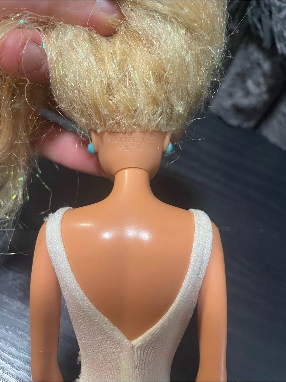 Vintage 1976 Mattel Barbie Doll Long Blonde Hair Blue Eyes 1956 Made In China